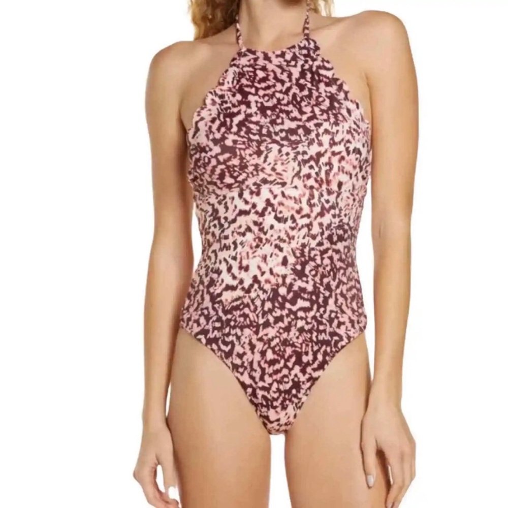 Chelsea28 Pink Halter One Piece Swimsuit Sz. XXL